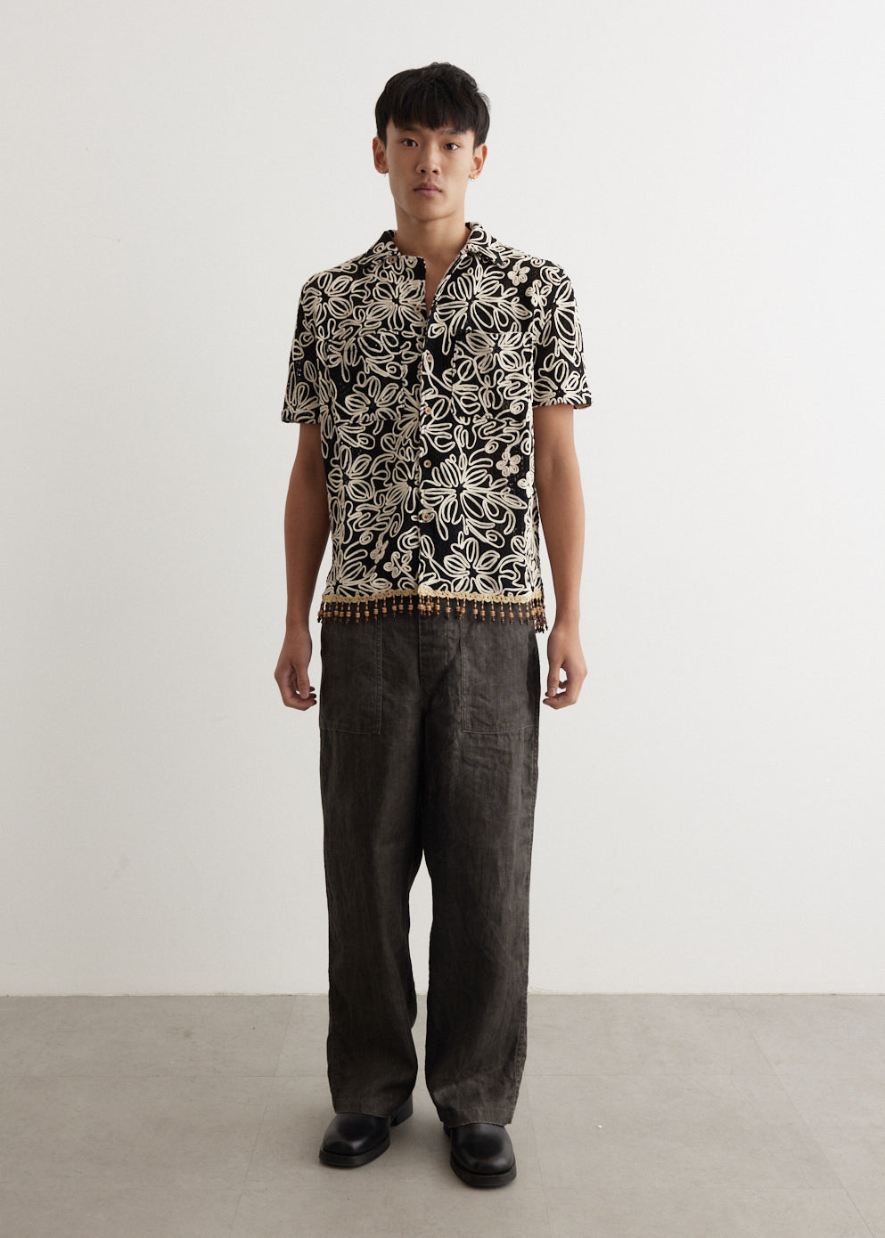 Flower Jacquard Shirt
