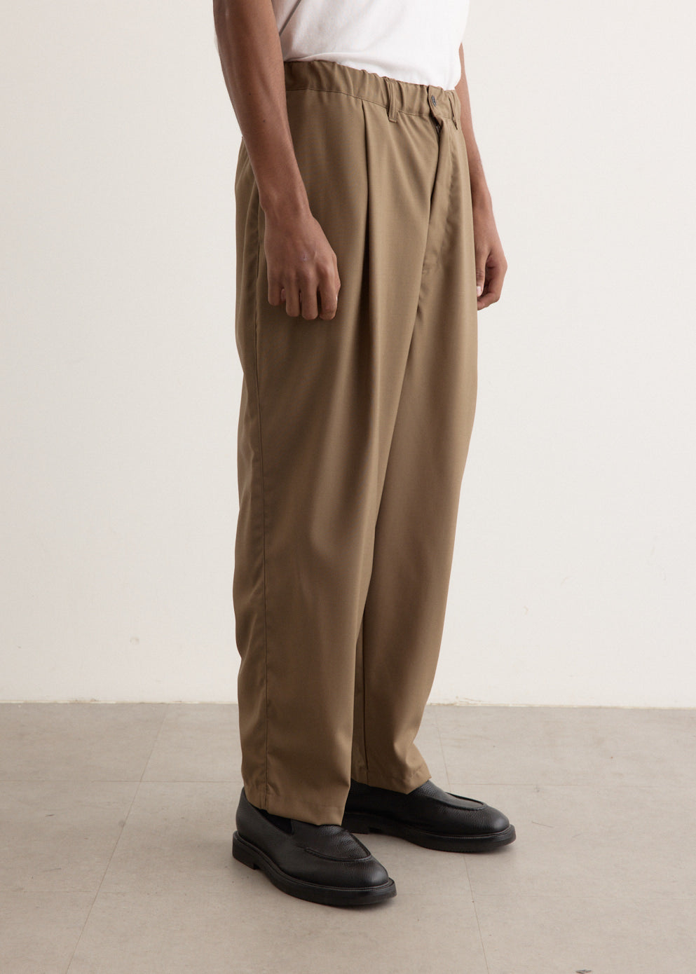 【BAON】Minami Brown Washing Cotton Wide Pants Y2k Fashion Jeans: Brown High Waist Wide Leg Denim Trousers