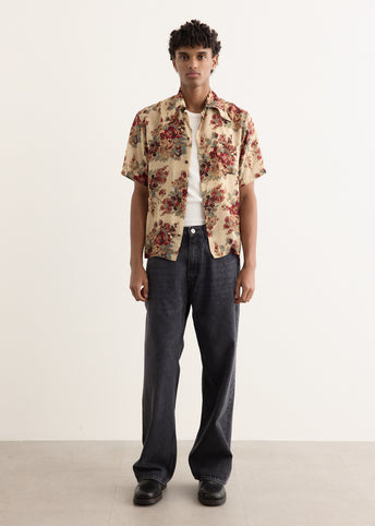 Silk Rayon CHAMPETRE MARIA WRANGLE Collar Aloha Shirt