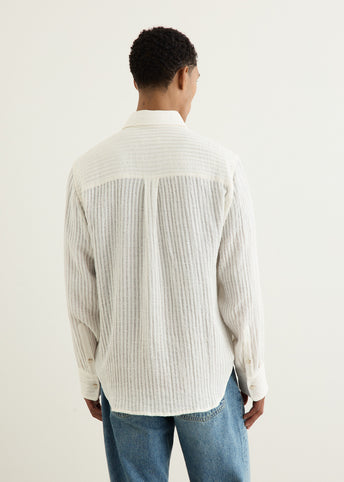 Sheer Stripe Linen Woven Shirt