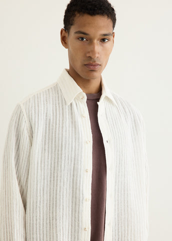 Sheer Stripe Linen Woven Shirt