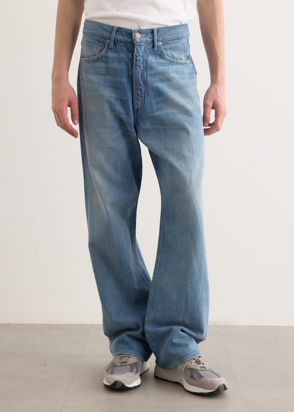 Selvedge Faded Light Denim Pants