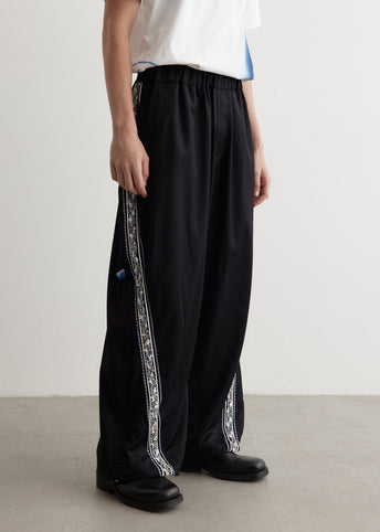 Oversized Decorative Tape Track Pants