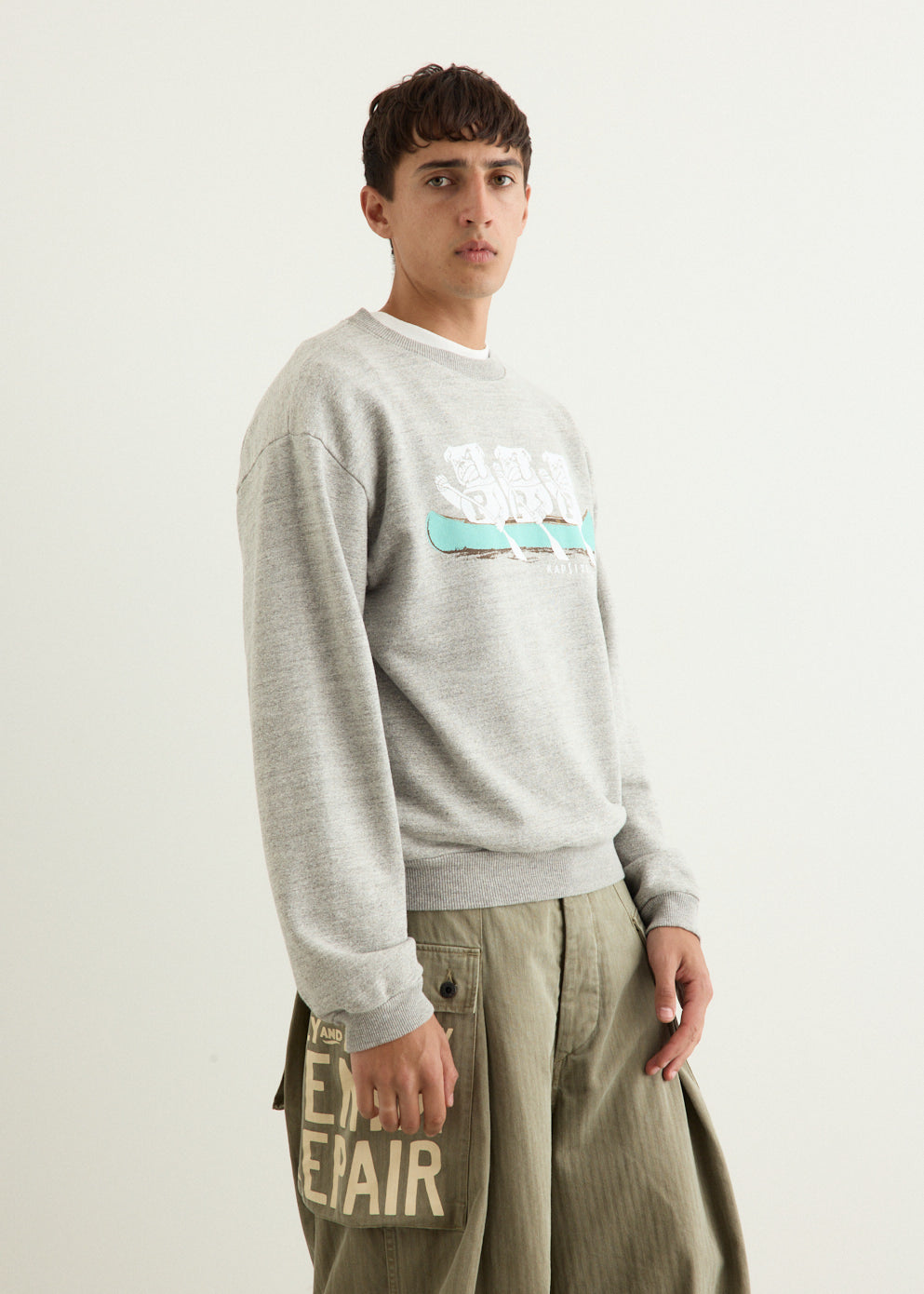 TOP SWT Knit Crew Sweater ("P" BULLDOG)