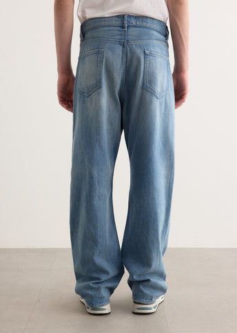 Selvedge Faded Light Denim Pants