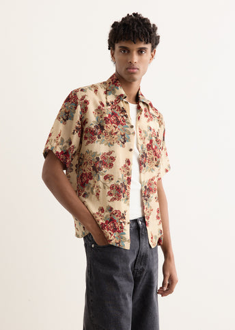 Silk Rayon CHAMPETRE MARIA WRANGLE Collar Aloha Shirt