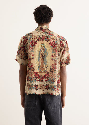 Silk Rayon CHAMPETRE MARIA WRANGLE Collar Aloha Shirt