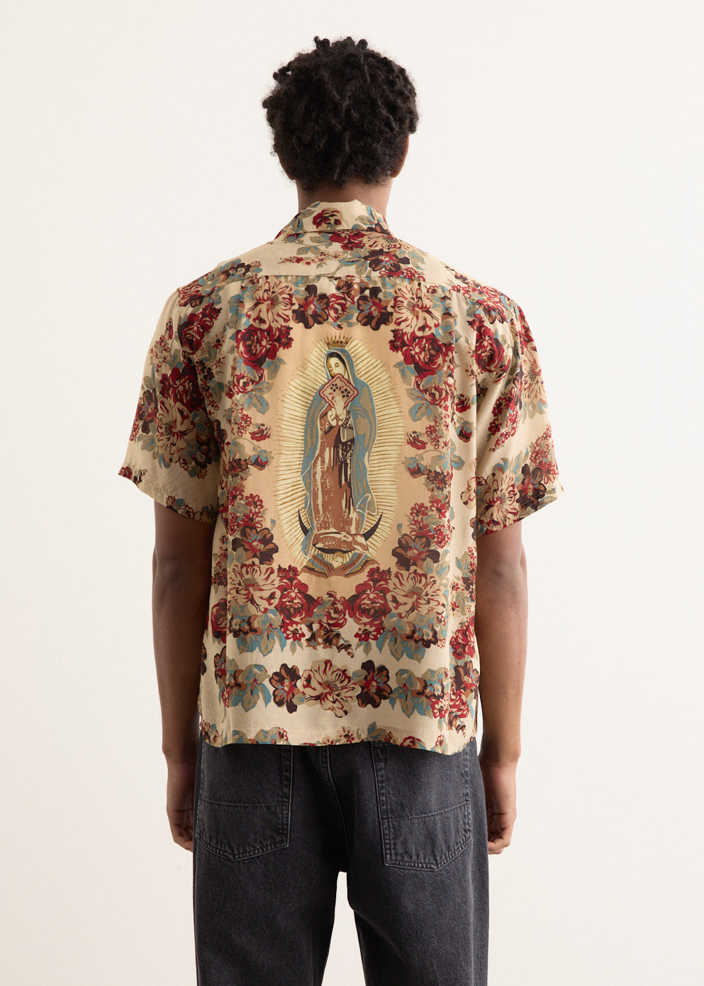 Silk Rayon CHAMPETRE MARIA WRANGLE Collar Aloha Shirt