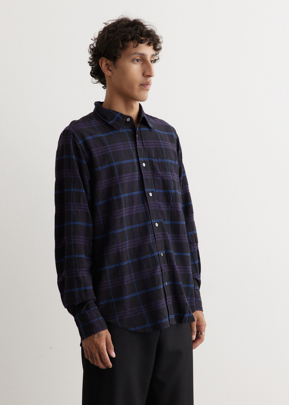 Algot Relaxed Textured Check Shirt