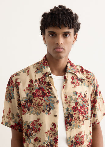 Silk Rayon CHAMPETRE MARIA WRANGLE Collar Aloha Shirt
