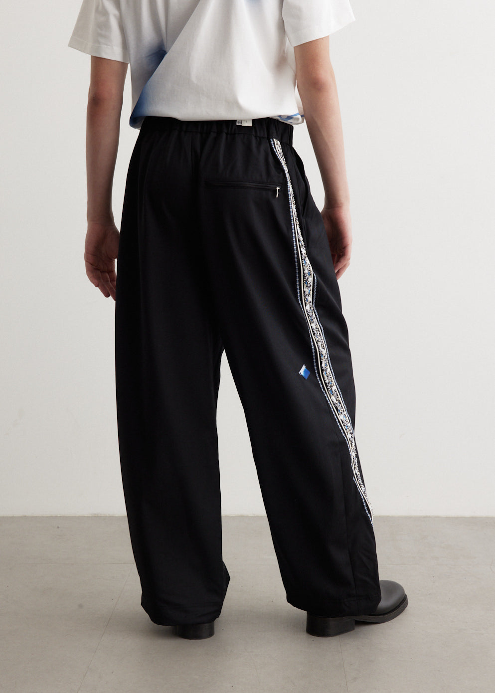 Oversized Decorative Tape Track Pants