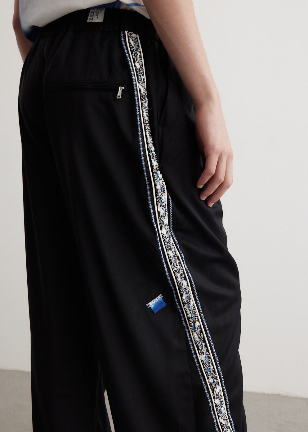 Oversized Decorative Tape Track Pants