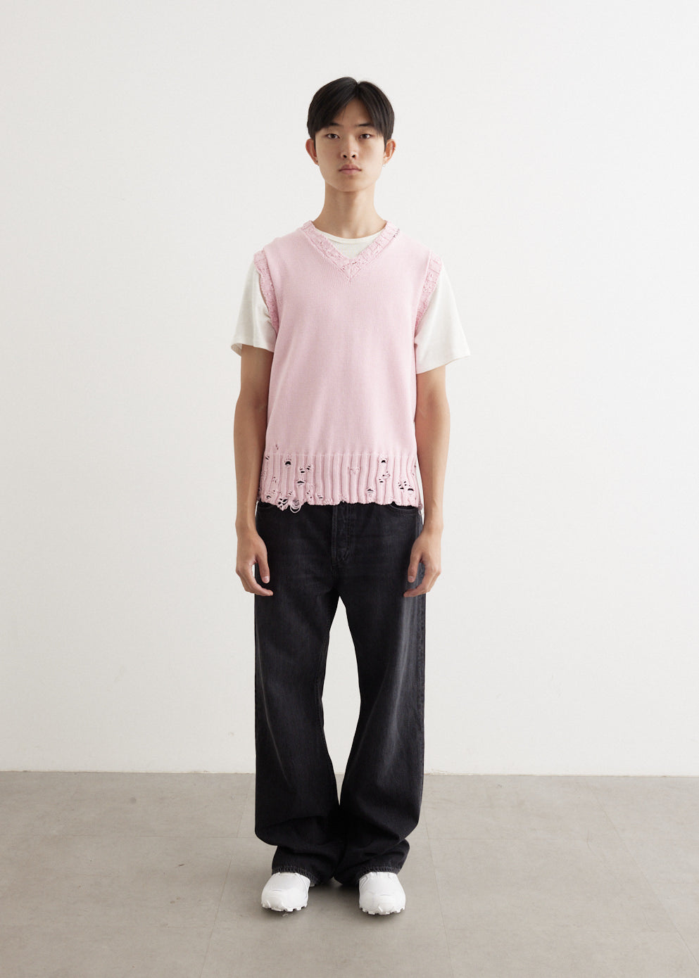 Destroyed Knit Vest