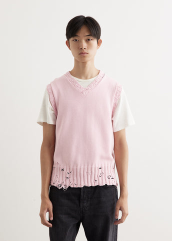 Destroyed Knit Vest