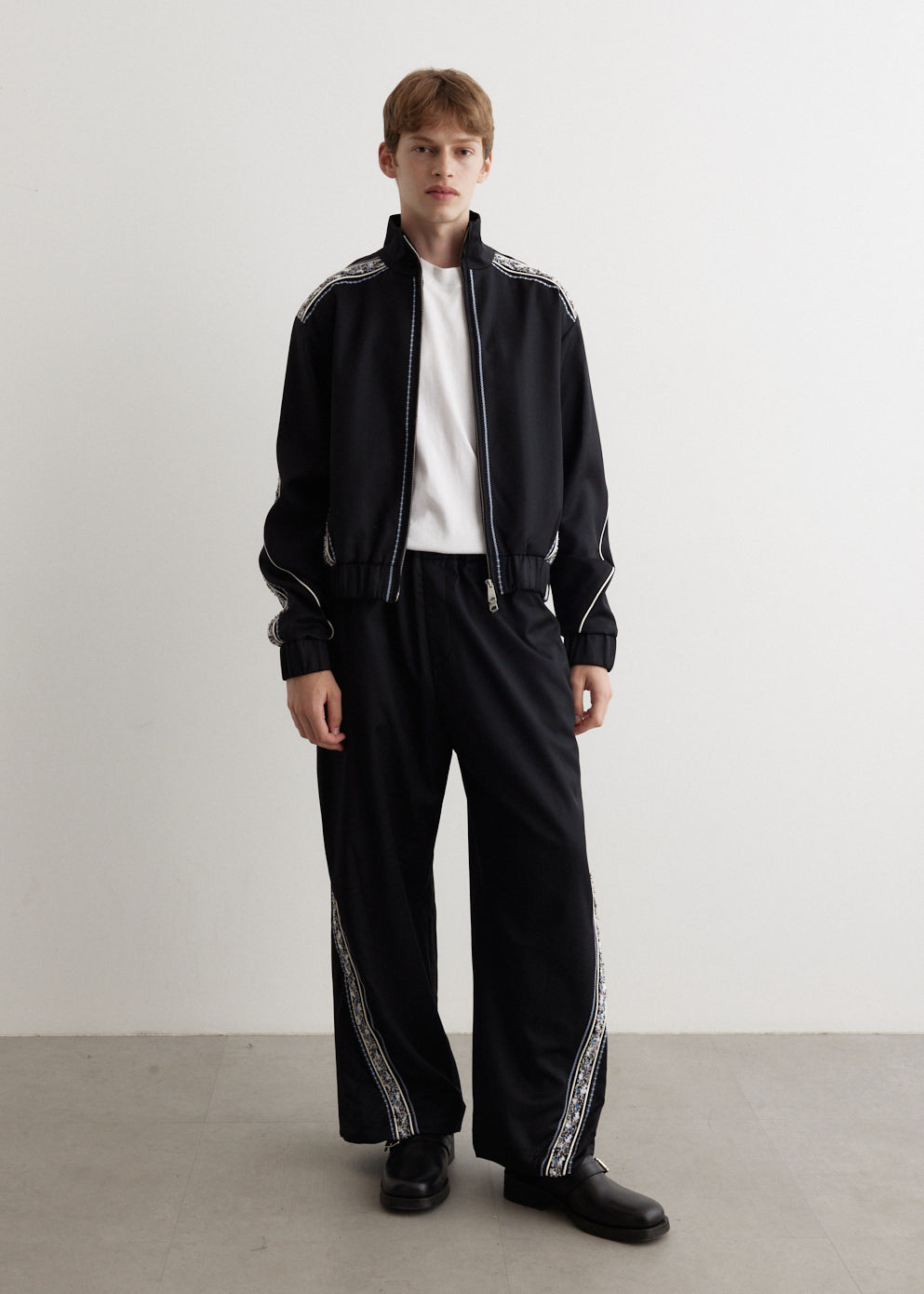 Oversized Decorative Tape Track Pants