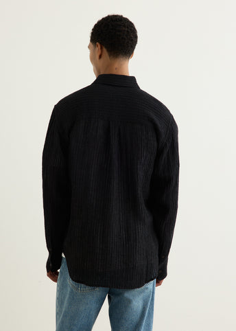 Sheer Stripe Linen Woven Shirt