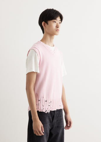Destroyed Knit Vest