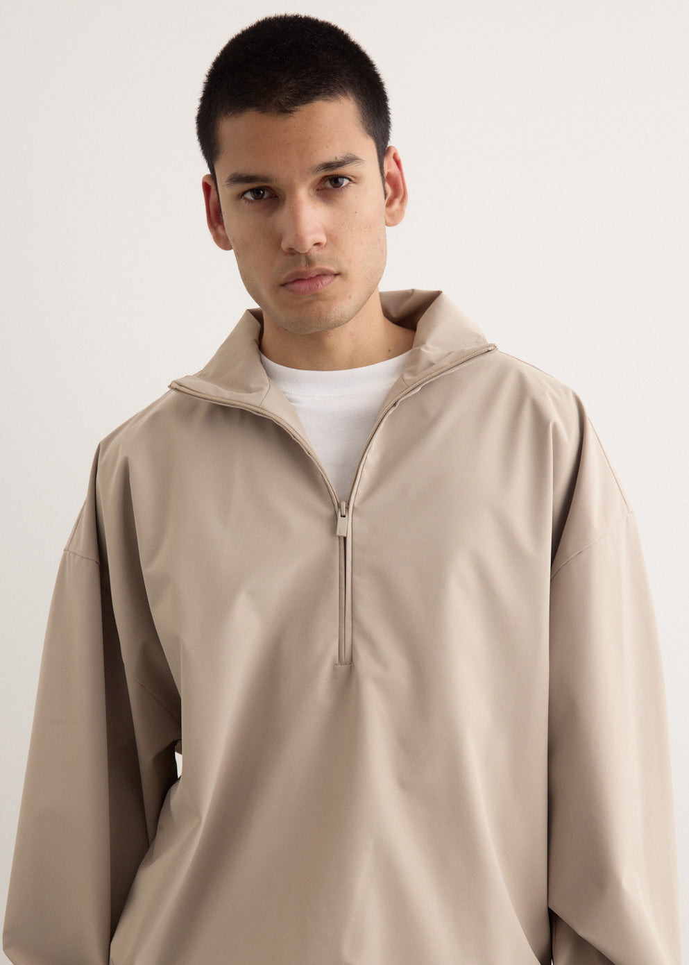 Sporty Nylon Half Zip