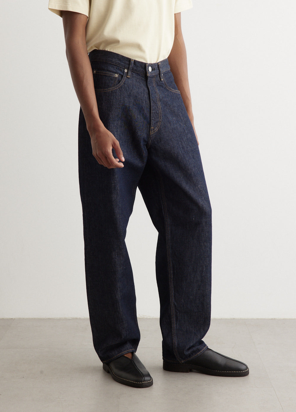 Hard Twist Denim Wide Pants