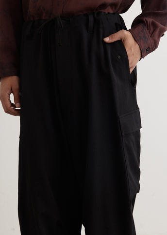 Gabardine Side Triple Stitch Cargo Pants