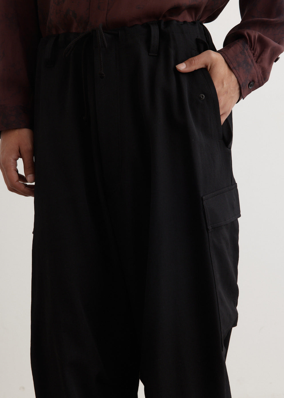 Gabardine Side Triple Stitch Cargo Pants