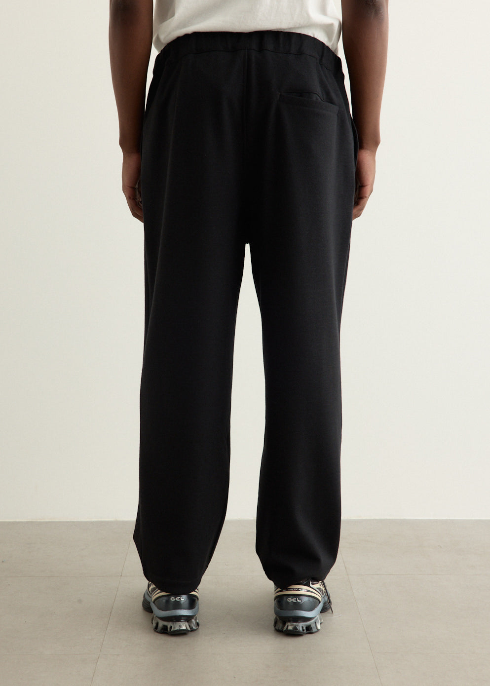 Wool Jersey Two Tuck Pants
