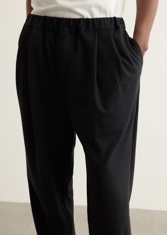 Wool Jersey Two Tuck Pants