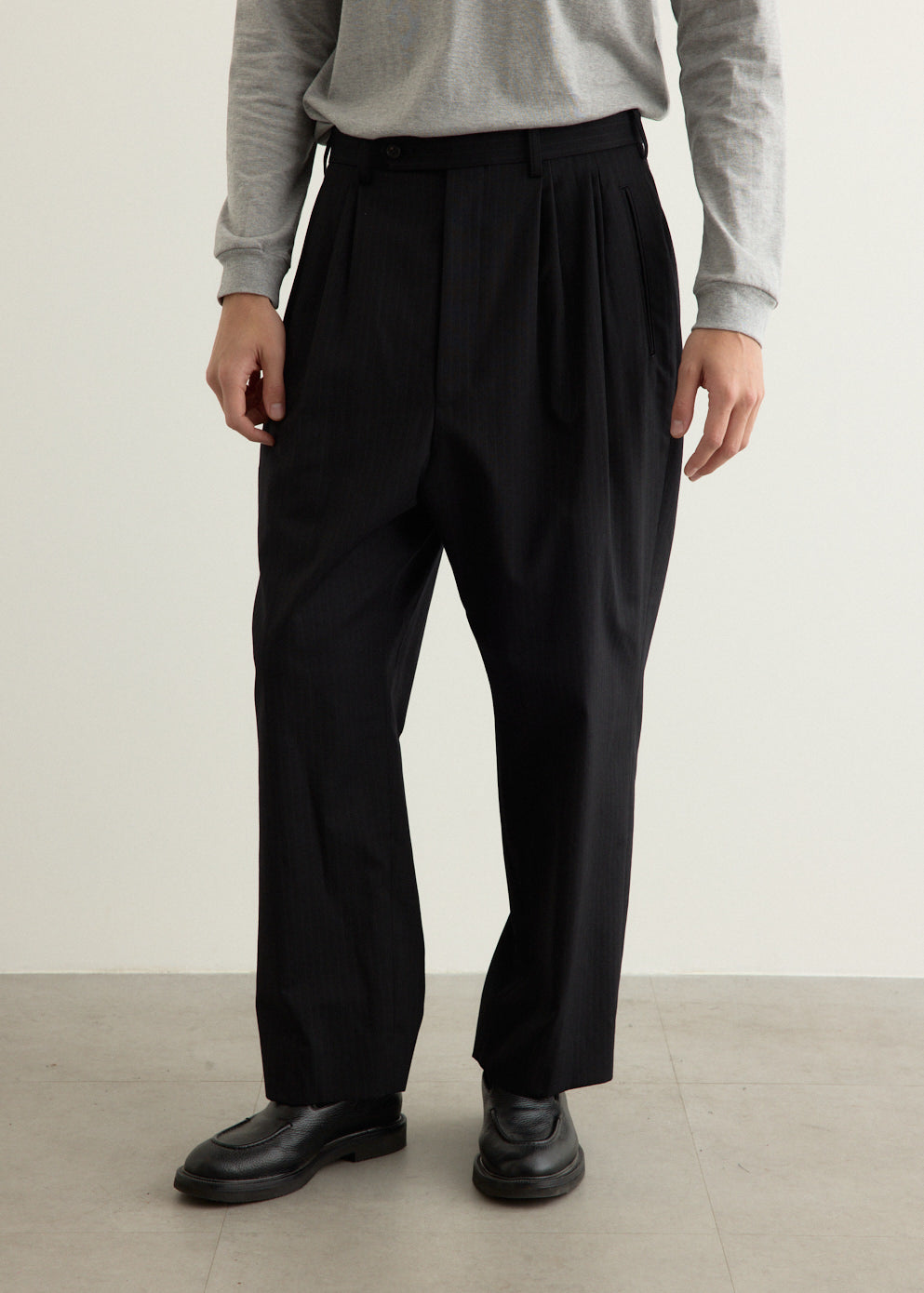 Herringbone Pleat Pants