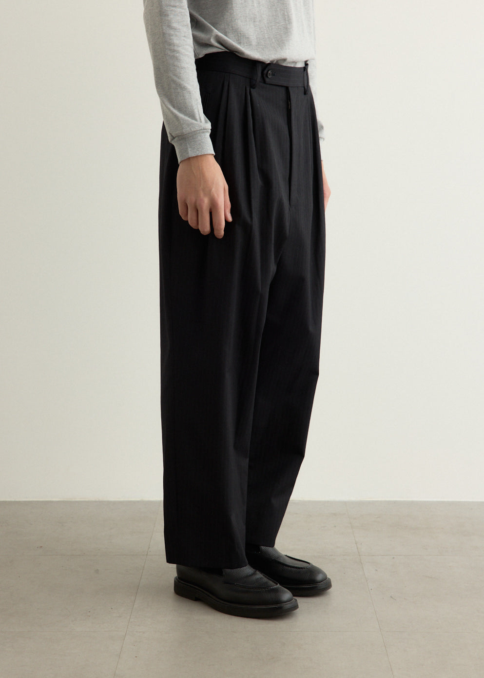 Herringbone Pleat Pants