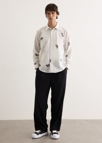 Letters Striped Pop Shirt