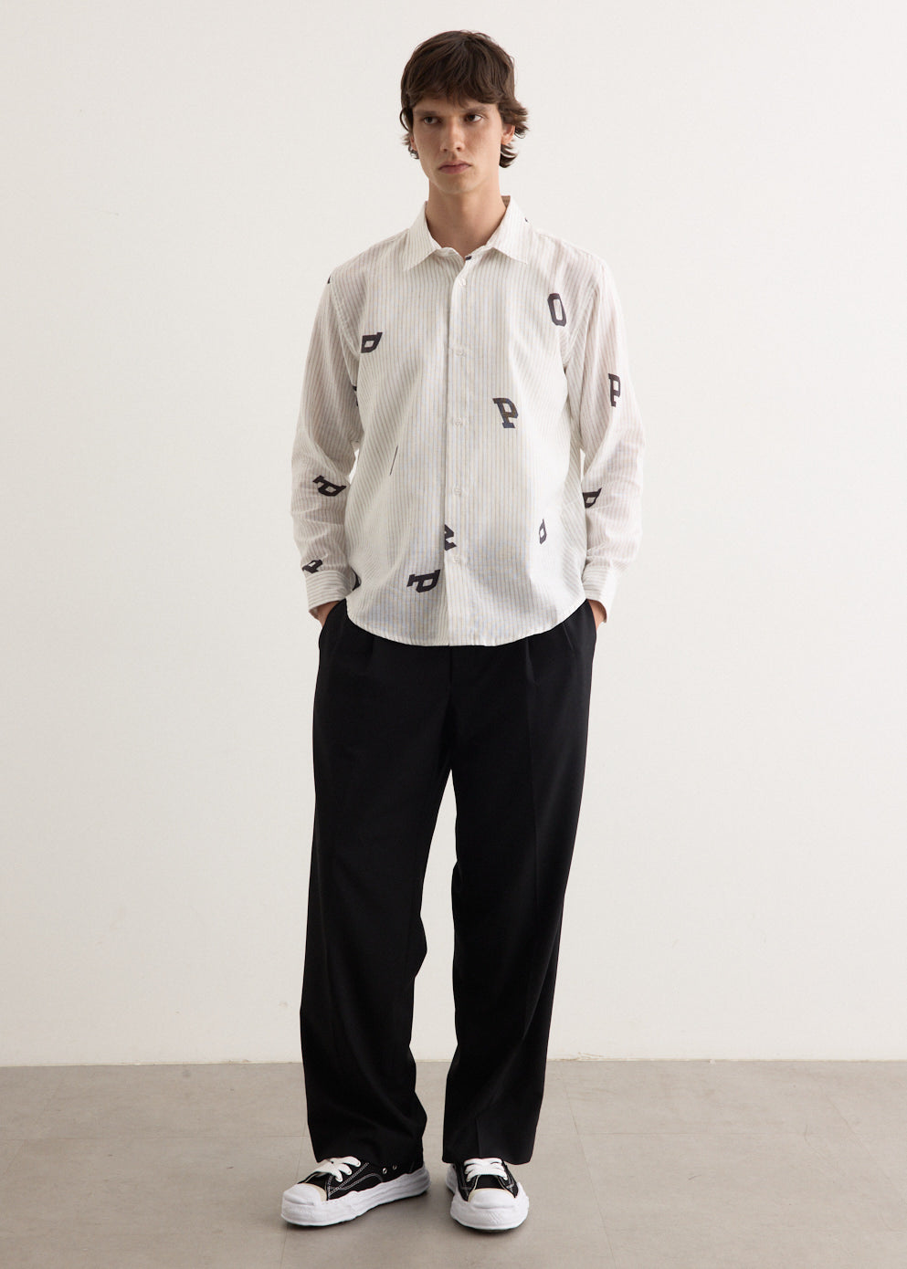 Letters Striped Pop Shirt