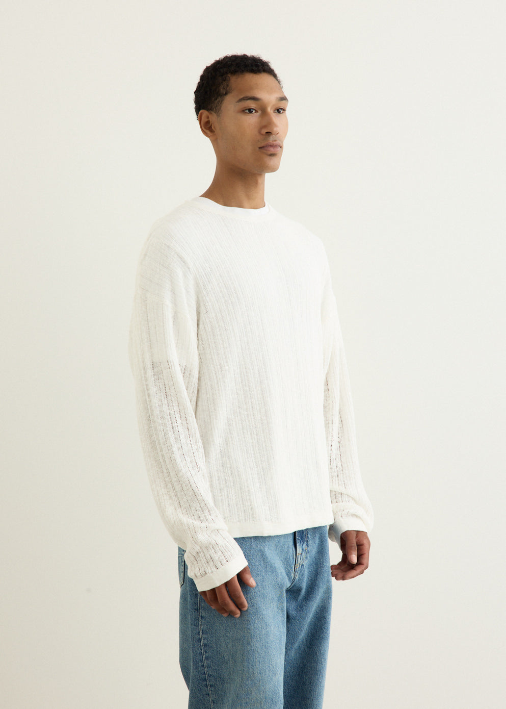 Pointelle Knit Sweater