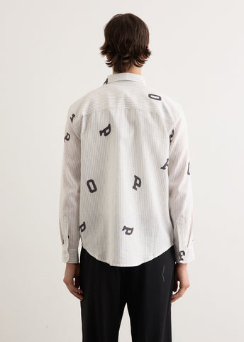 Letters Striped Pop Shirt