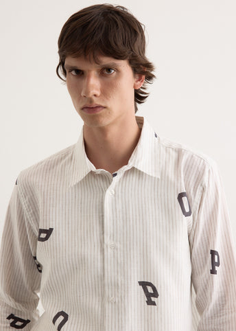 Letters Striped Pop Shirt