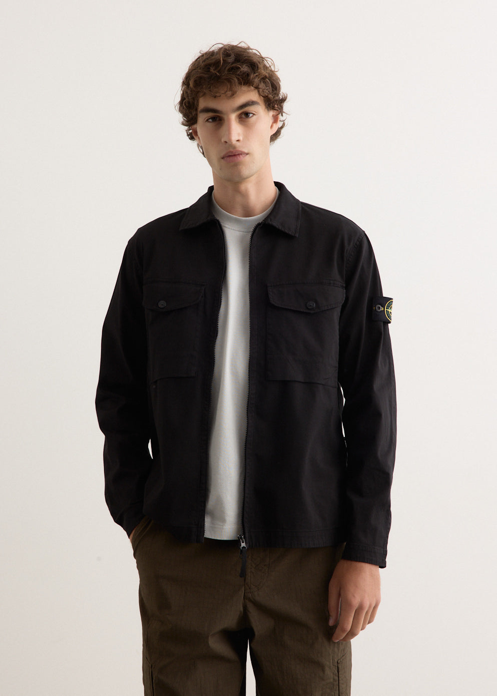 Stone Island - Organic Stretch Cotton Satin Overshirt - Shirt,Specials : American Fashion Style Bags On Sale Stone Island - Organic Stretch Cotton Satin Overshirt - Shirt,Specials : American Fashion Style Bags On Sale