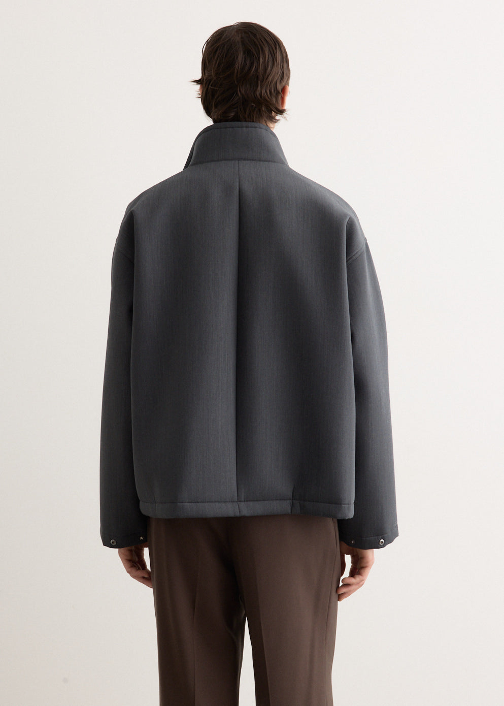 ジャケット・アウター AURALEE SPONGE WOOL TWILL ZIP BLOUSON 4 Auralee Sponge Wool Twill Zip Blouson Top Charcoal – Neighbour