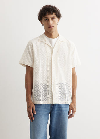 Canty Cotton Lace Short Sleeve Shirt