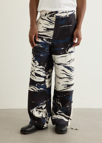 Painted Surf Patch Trousers