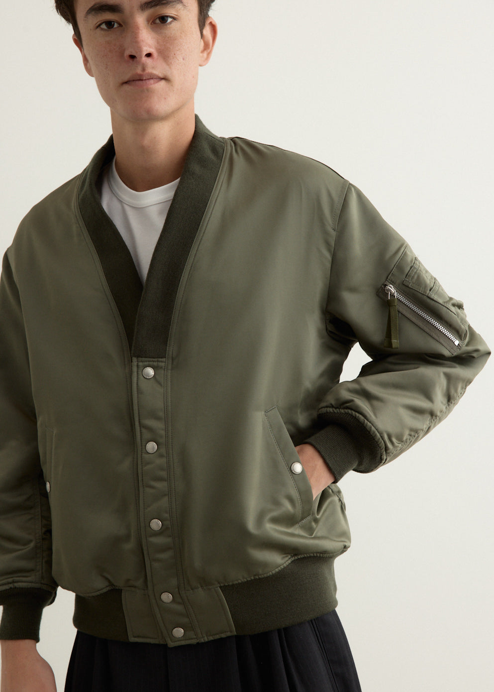 Cotton Nylon Double Twill Bomber