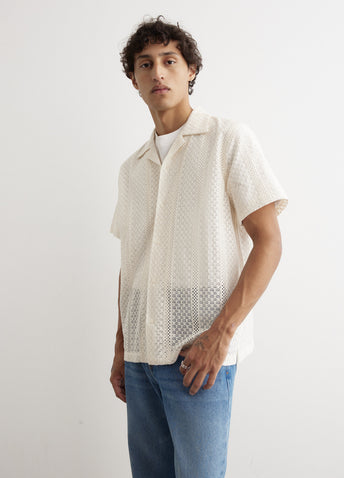 Canty Cotton Lace Short Sleeve Shirt