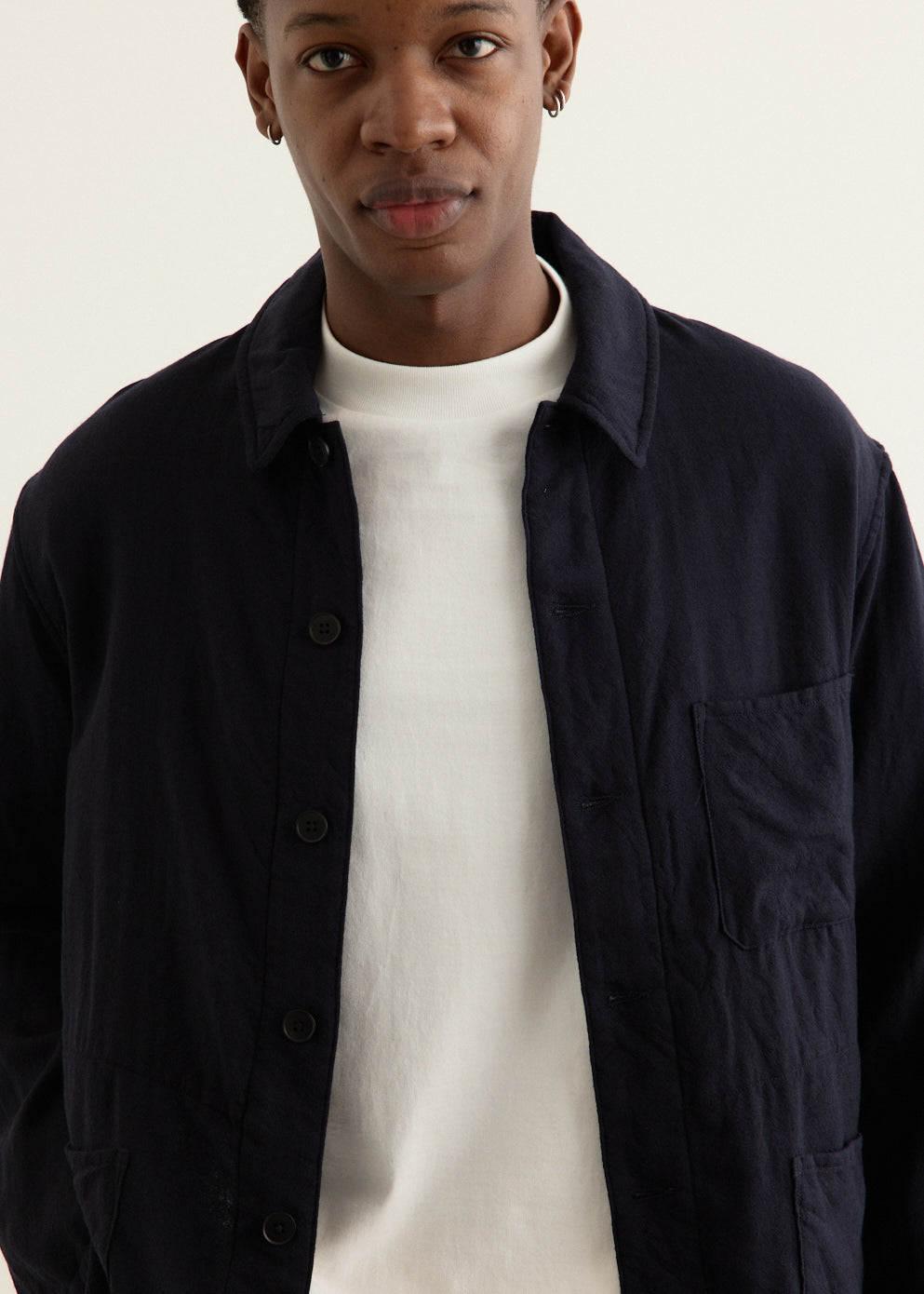 Wool Gauze Work Shirt Jacket