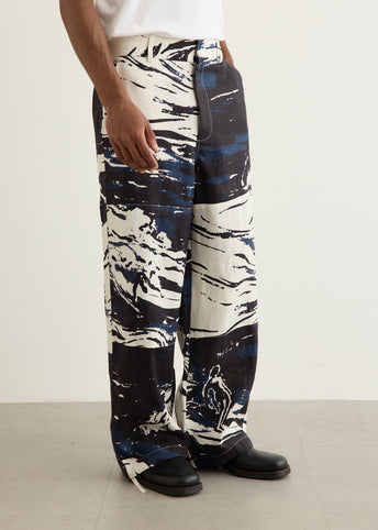 Painted Surf Patch Trousers