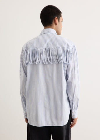 Cotton Stripe Fringe Husky Western Shirt