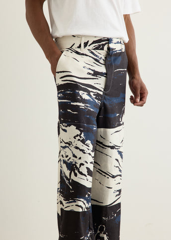Painted Surf Patch Trousers
