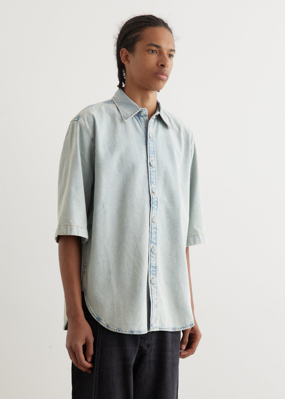 PP closet* BIO BLEACH DENIM SHIRT 34 犬服・アクセサリー