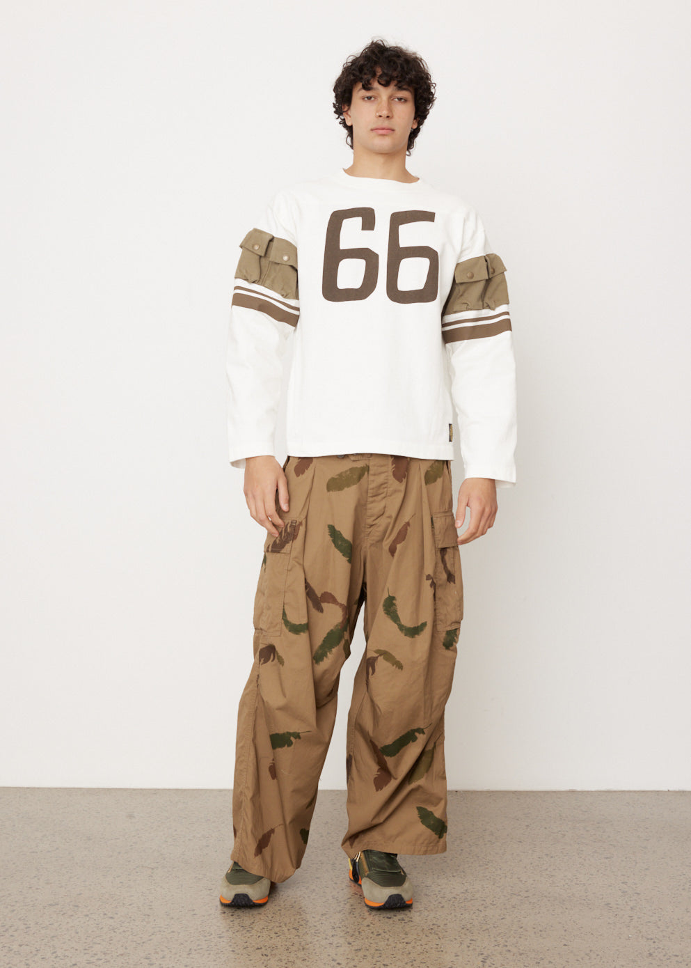 Combed Burberry Feather Camo Cargo Pants