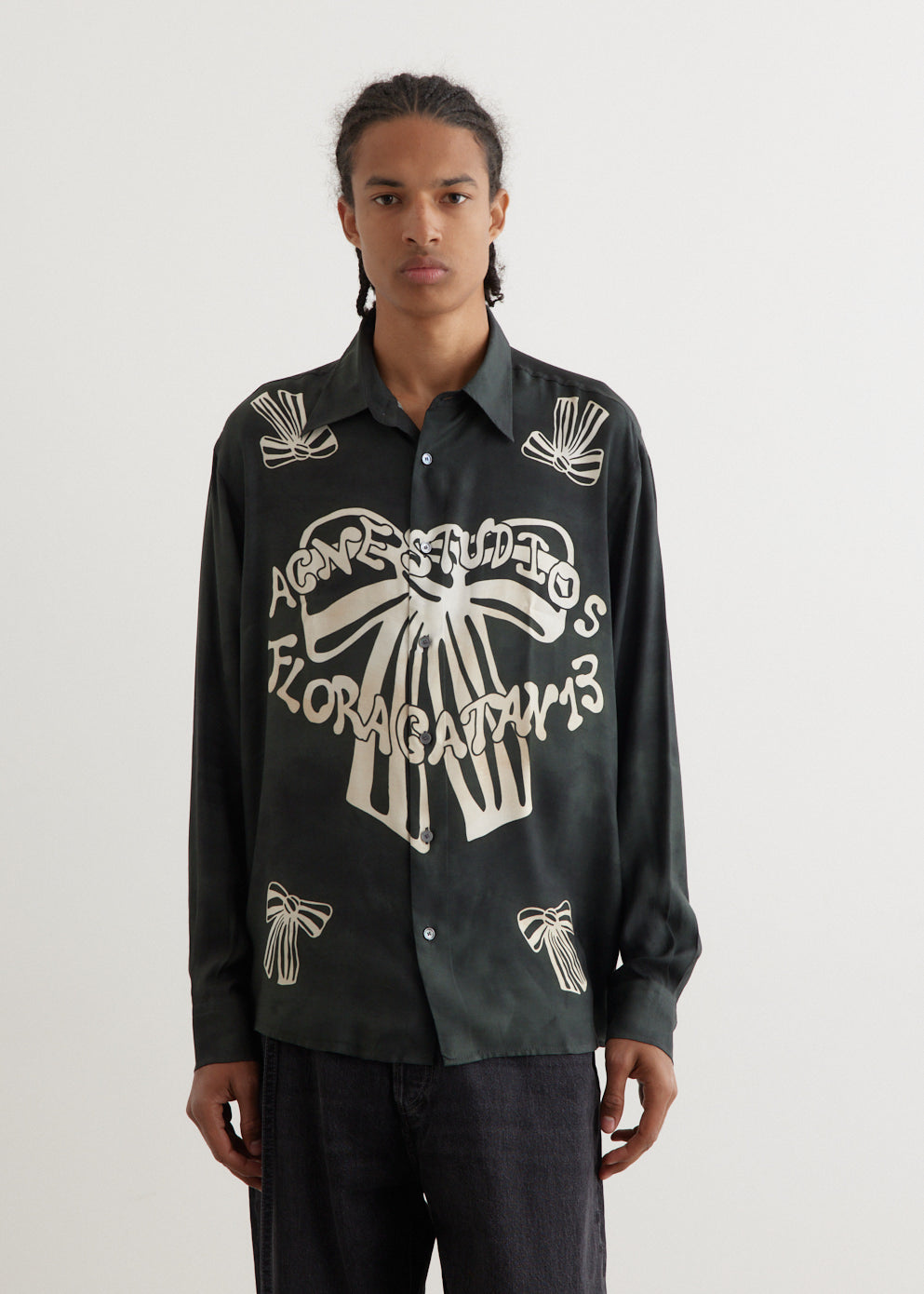 Acne Studios - Sandrok Long Sleeve Fluid Bow Print Shirt - Shirt,All Products : American Fashion Style Bags On Sale Acne Studios - Sandrok Long Sleeve Fluid Bow Print Shirt - Shirt,All Products : American Fashion Style Bags On Sale