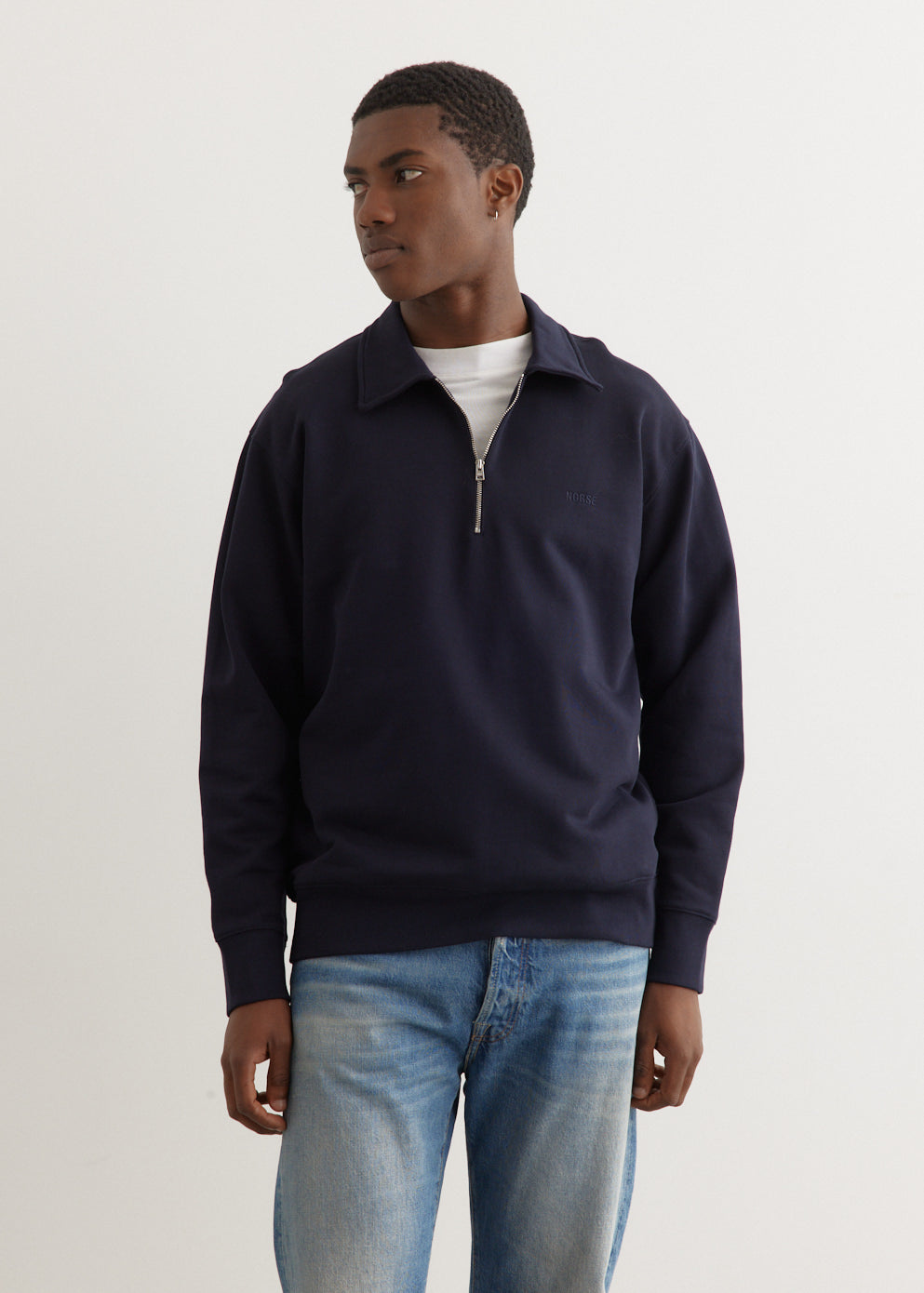 Norse Projects - Ketel Relaxed Organic NORSE Logo Half Zip Sweater - Sweater,Specials : American Fashion Style Bags On Sale Norse Projects - Ketel Relaxed Organic NORSE Logo Half Zip Sweater - Sweater,Specials : American Fashion Style Bags On Sale