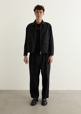 Polyester Serge Zip Jacket