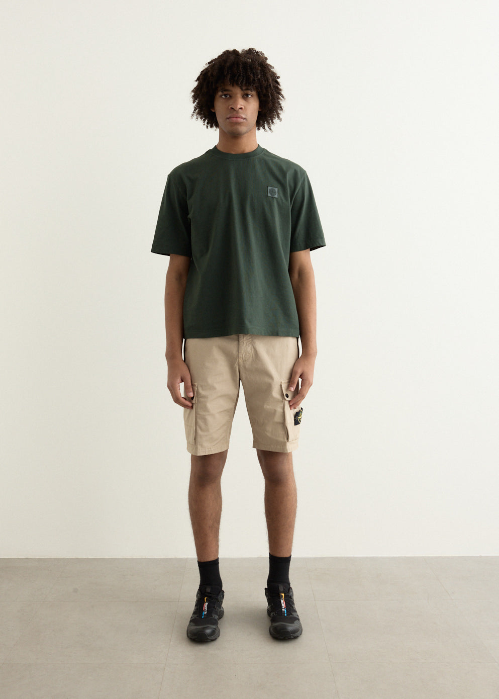 Regular Fit Compass Patch Overdyed T-Shirt